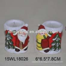 Keramik Teelicht Kerzenhalter in Santa Claus für 2016 Weihnachtsdekoration